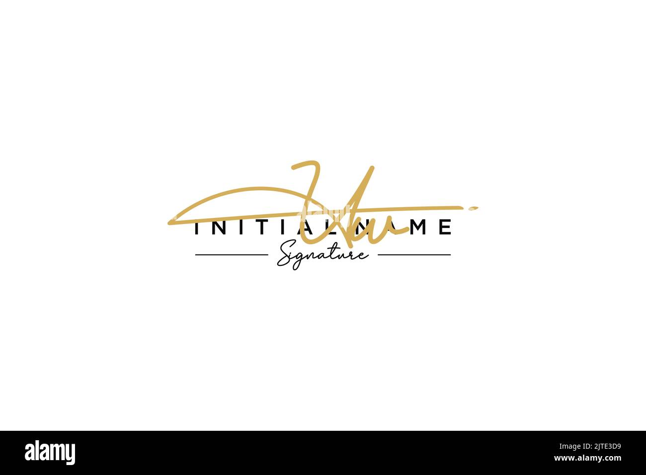 UW signature logo template vector. Hand drawn Calligraphy lettering
