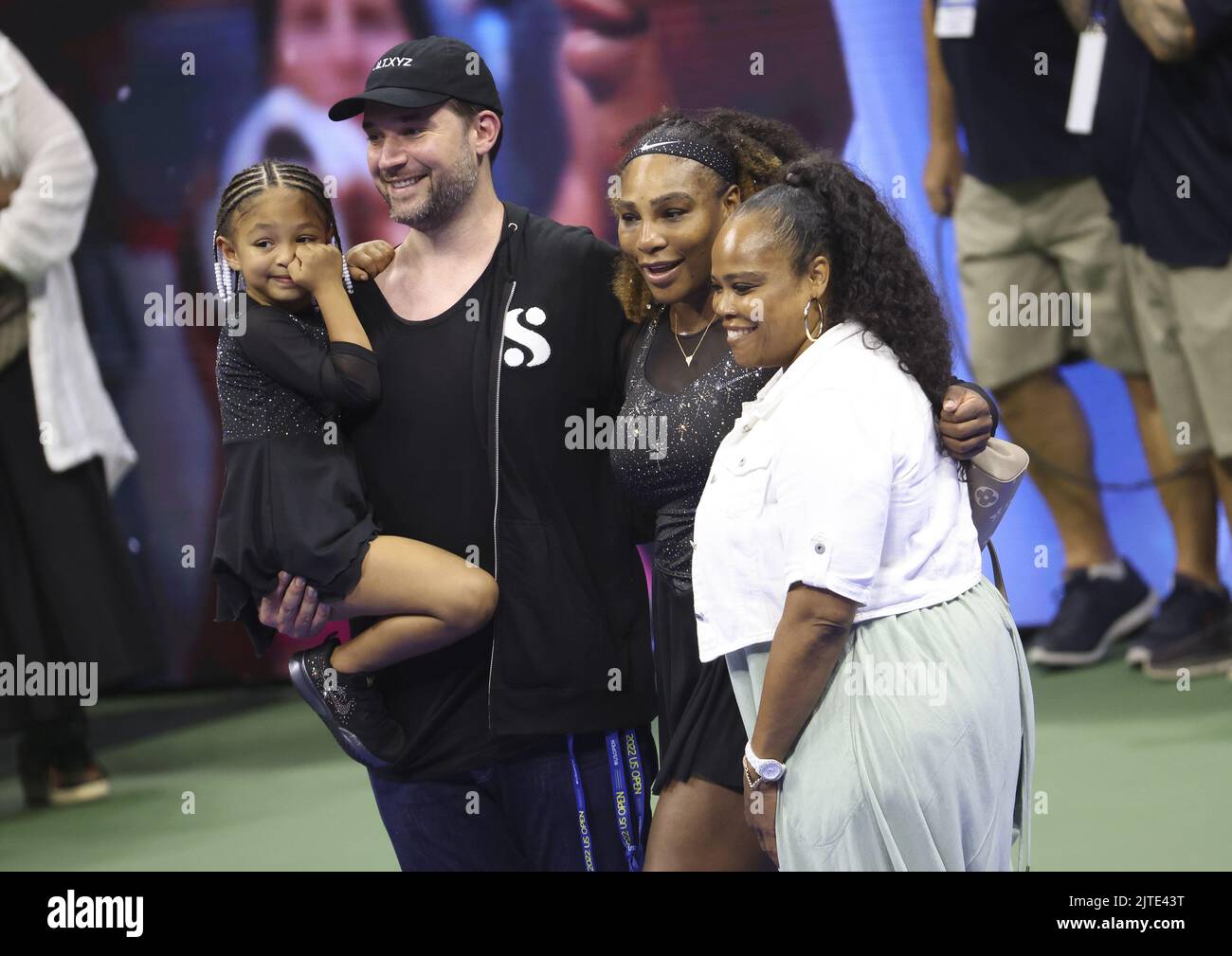 Serena Williams husband Alexis Ohanian watches Naomi Osaka of Japan defeat  Williams in the US Open Women's Final in Arthur Ashe Stadium at the 2018 US  Open Tennis Championships at the USTA