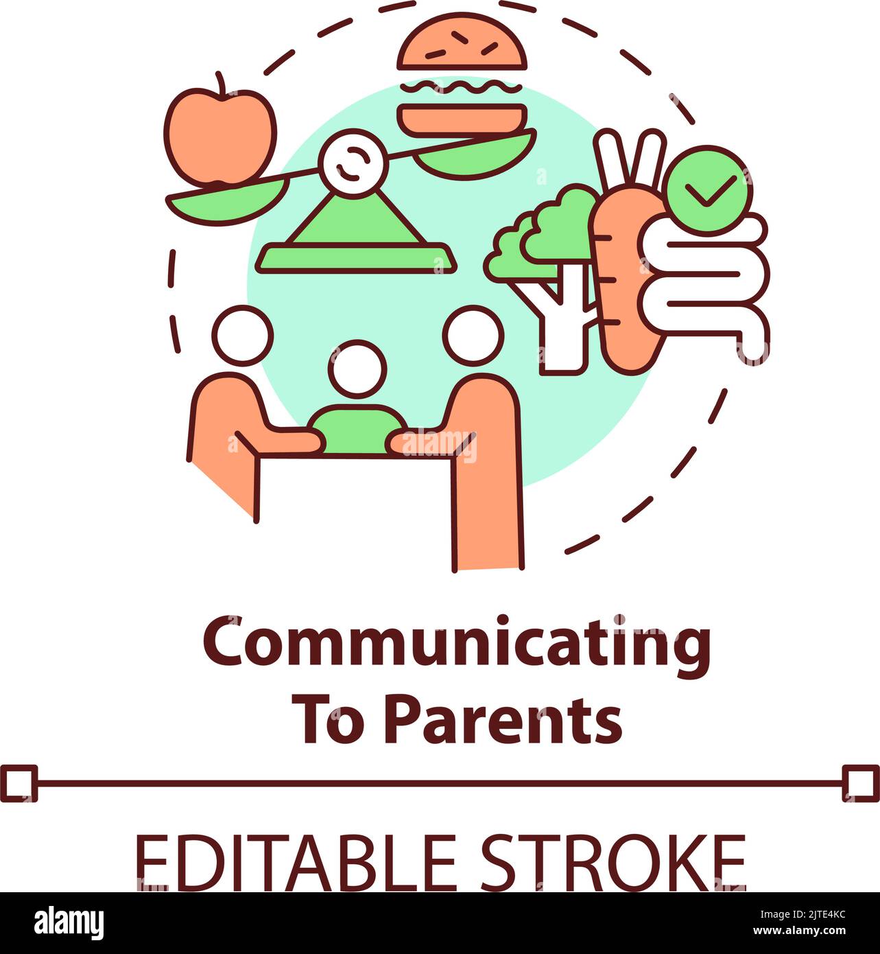 Communicating to parents concept icon Stock Vector Image & Art - Alamy
