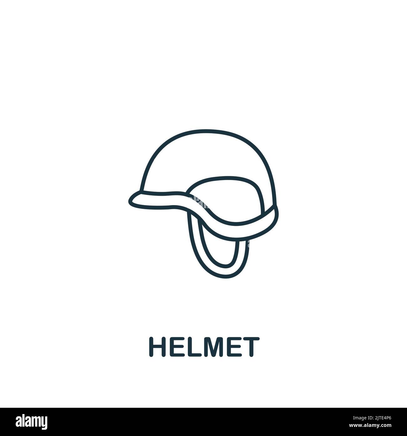Helmet icon. Line simple line War icon for templates, web design and ...