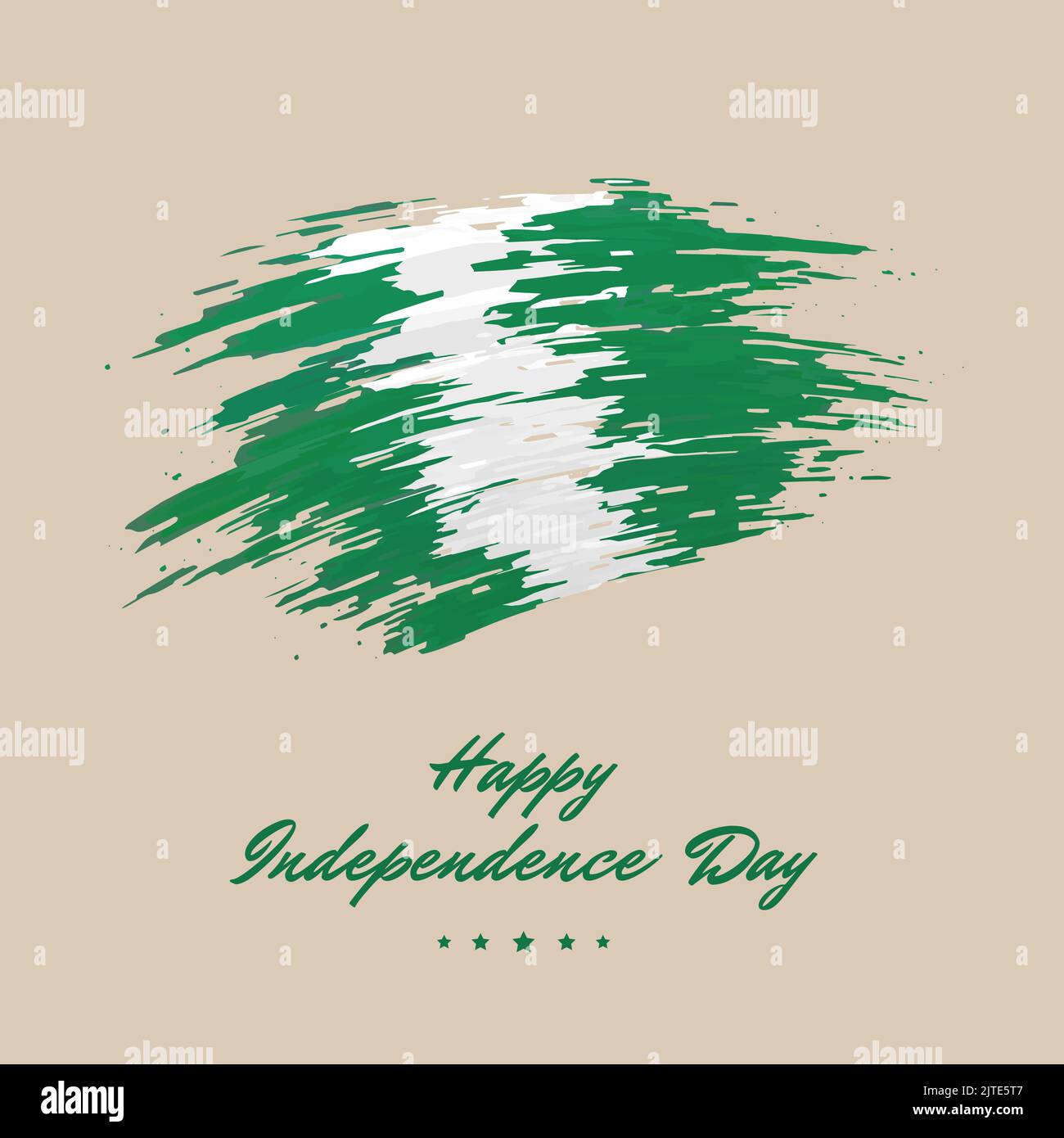 October 1, independence day nigeria, vector template. Nigerian flag