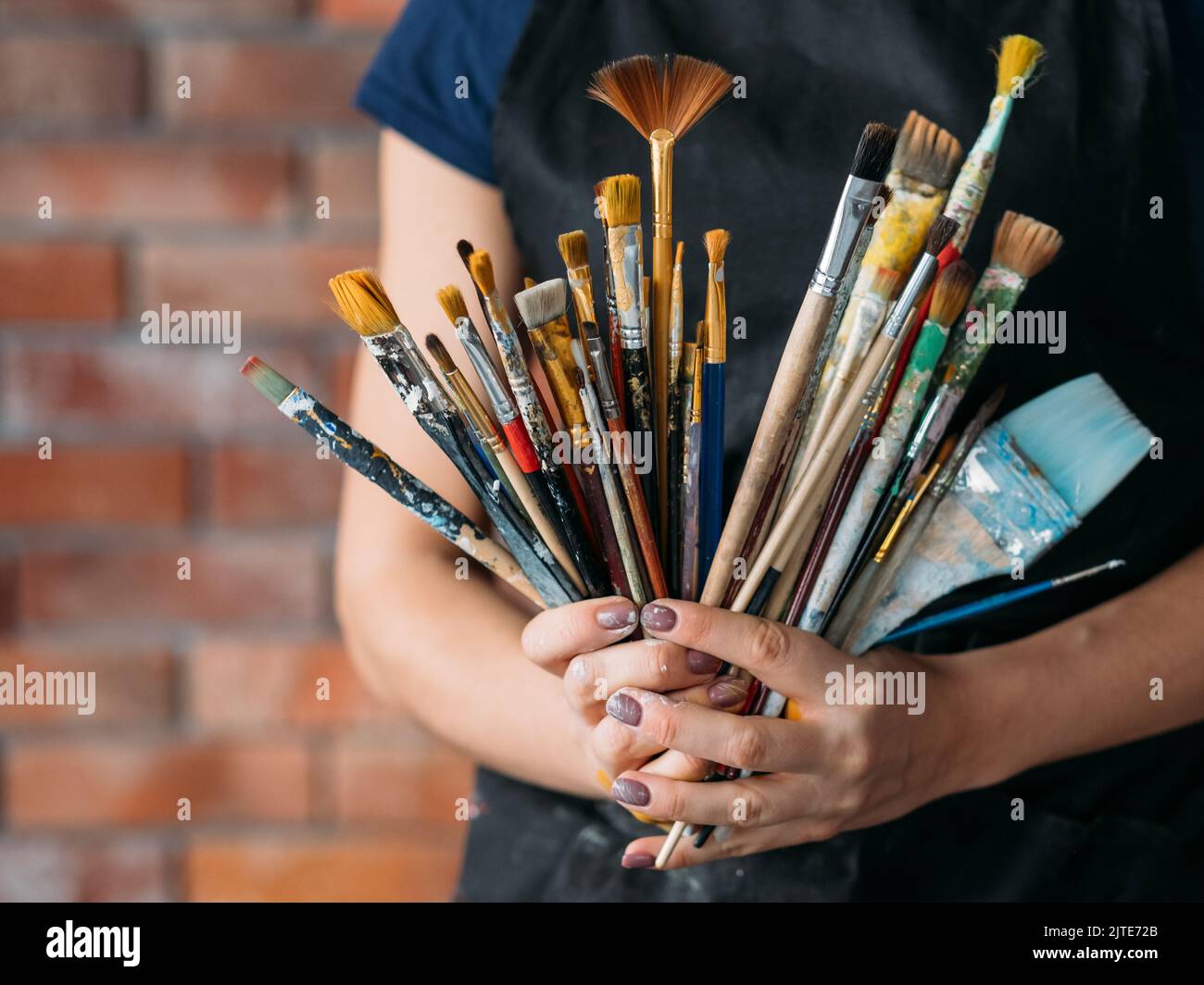 artist supplies artwork studio workplace woman Stock Photo Alamy