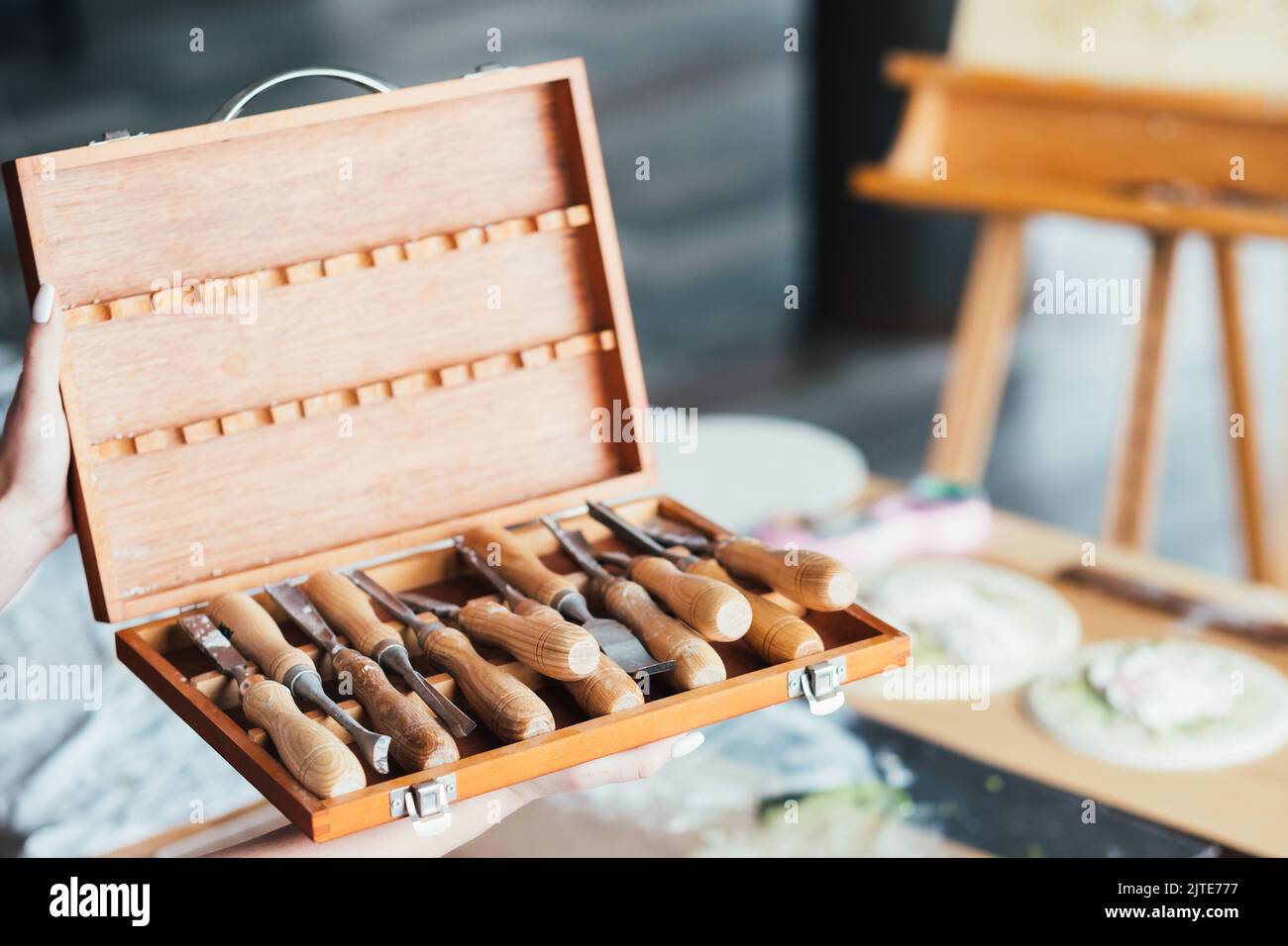 art craft tools craftsmanship carving modeling kit Stock Photo Alamy