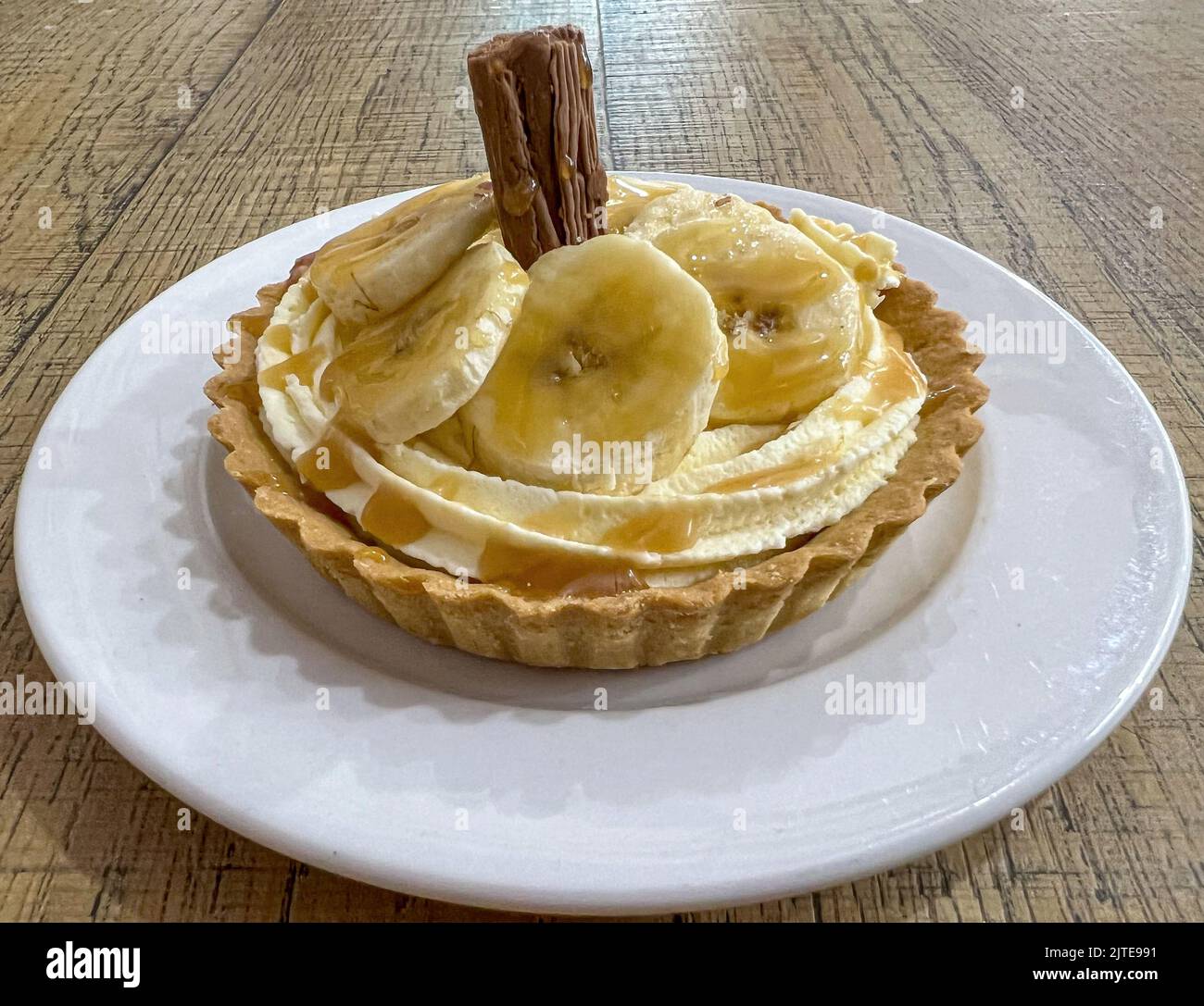 Banoffee pie served on a plate Stock Photo