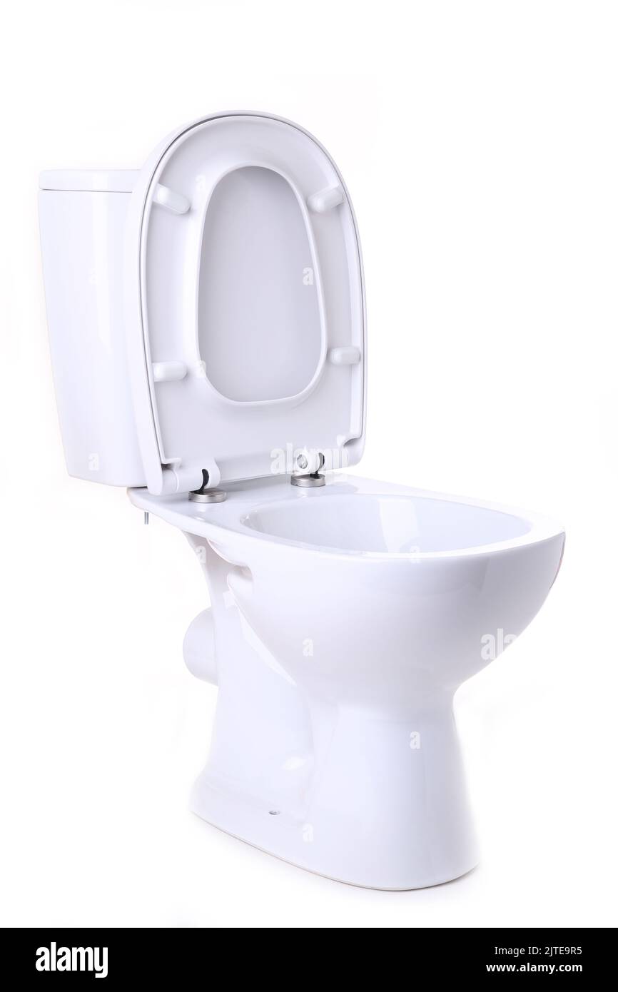 Toilet bowl isolated on a white background Stock Photo - Alamy