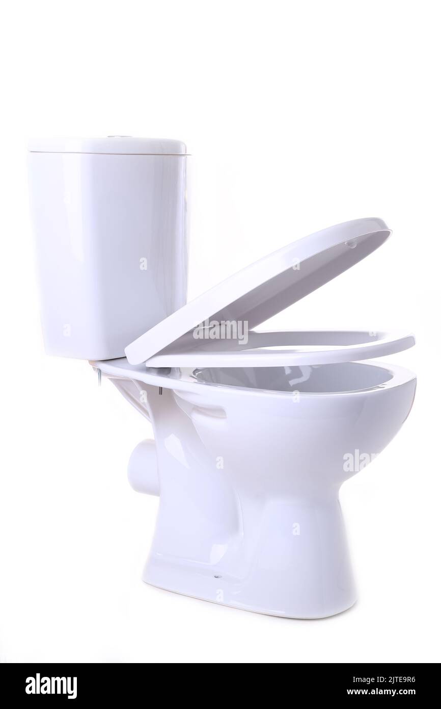 Toilet bowl isolated on a white background Stock Photo - Alamy