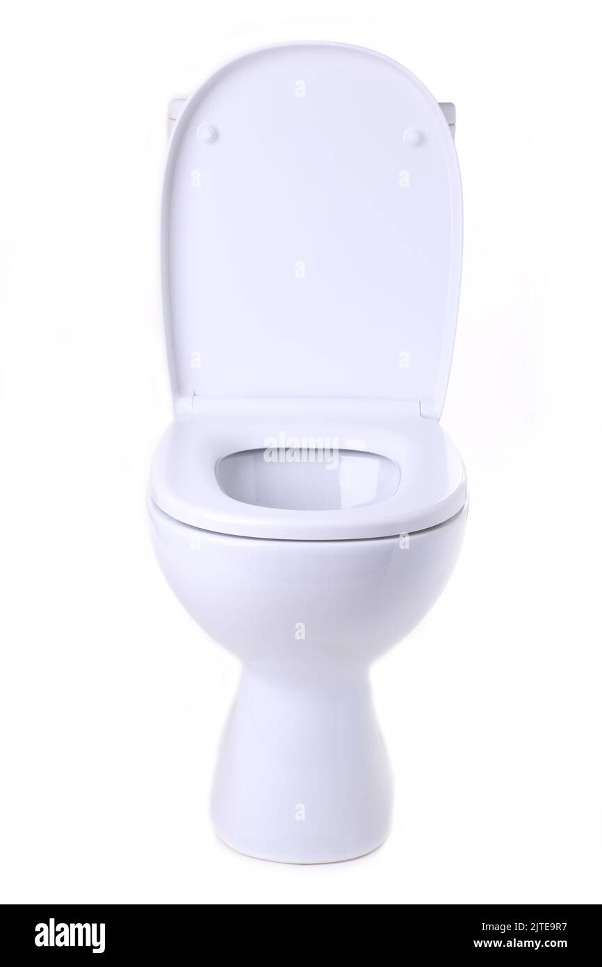 Toilet bowl isolated on a white background Stock Photo - Alamy