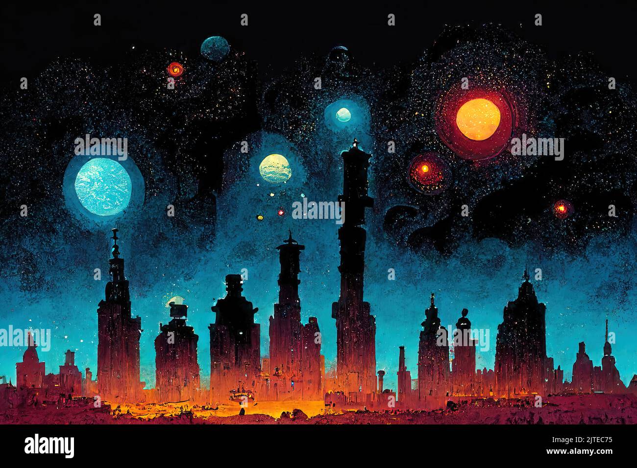 The Galactic City Stock Photo - Alamy