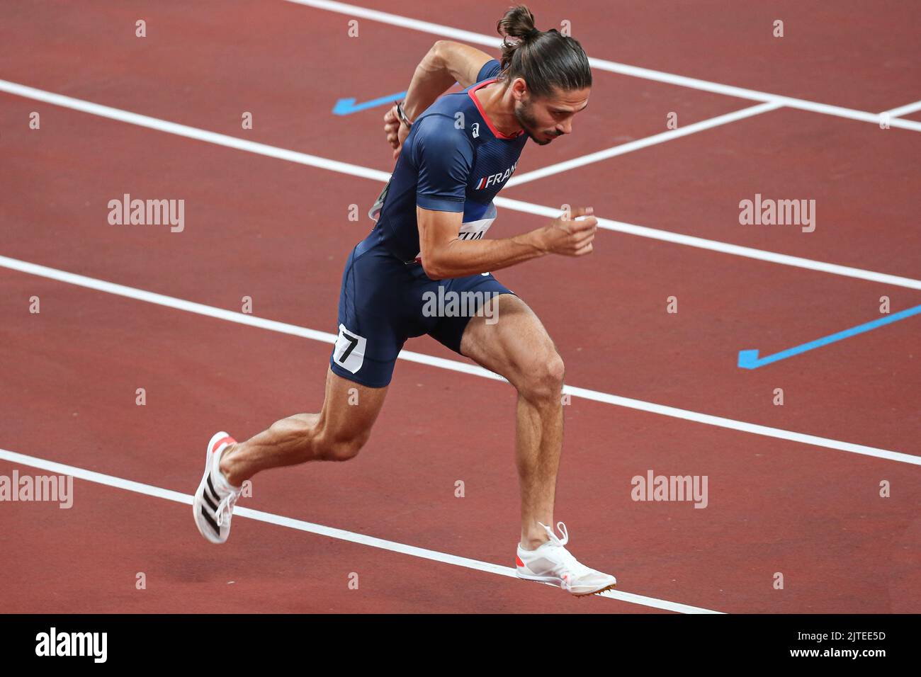 August 01st, 2021 Tokyo, Japan Gabriel Tual of France in action during the Men