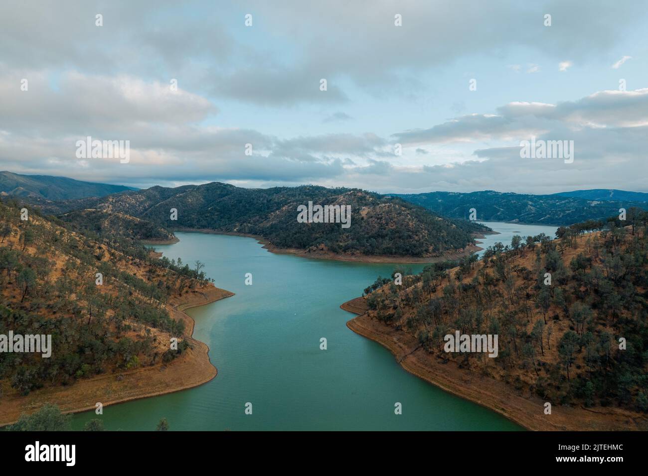An aerial of Lake Piru, California Stock Photo Alamy