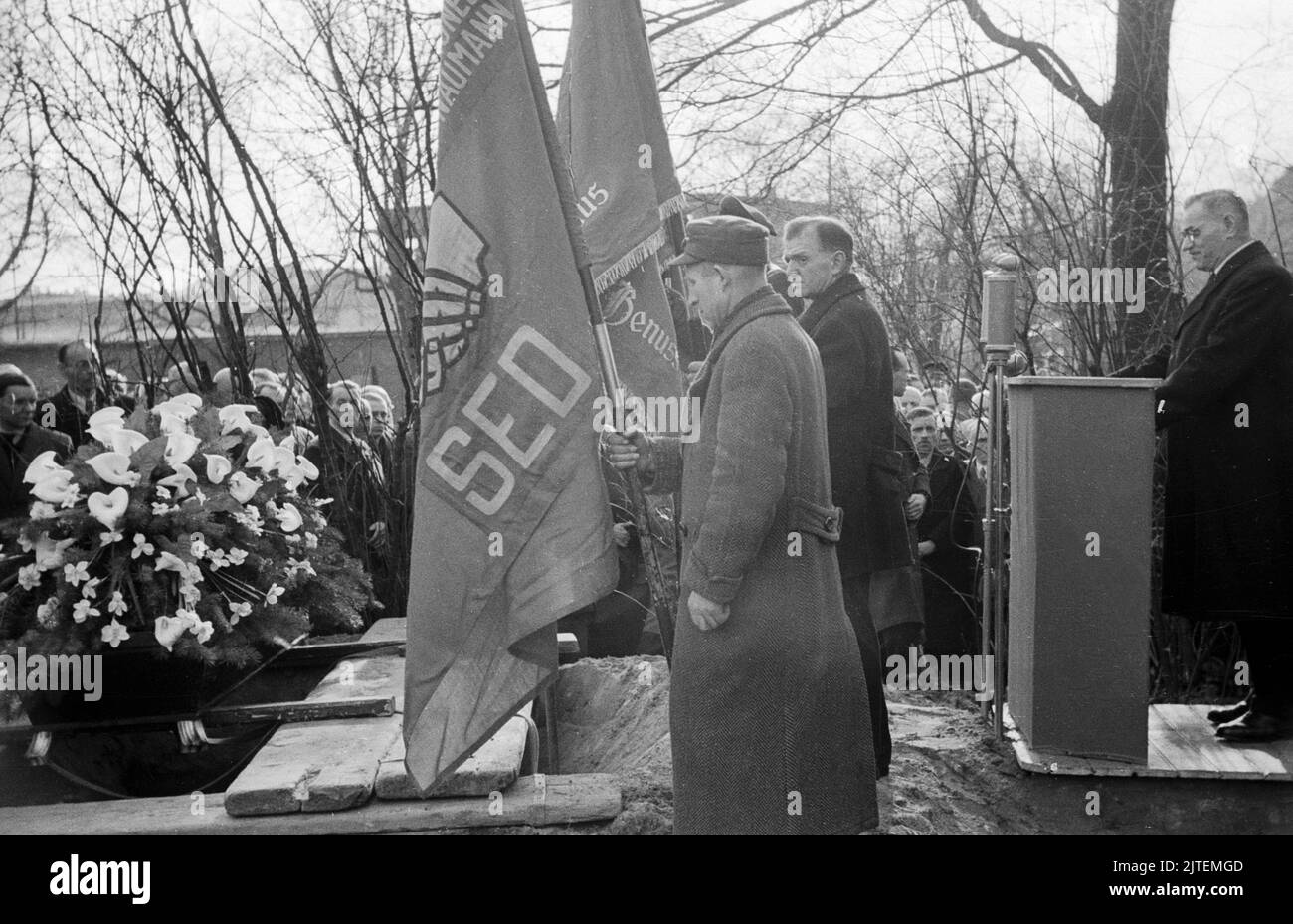 Beisetzung des führenden deutschen Gewerkschafters und Politikers