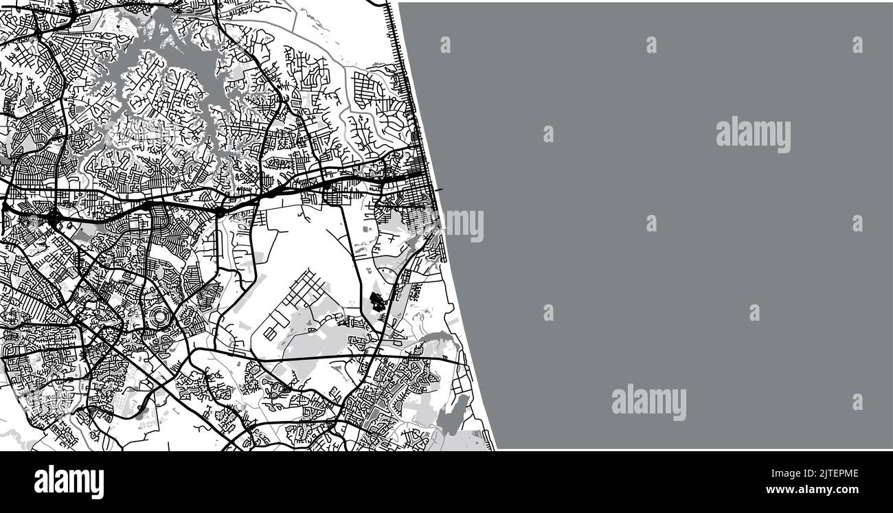 Urban vector city map of Virginia - Urban Vector City Map Of Virginia Beach Virginia United States Of America 2JTEPME