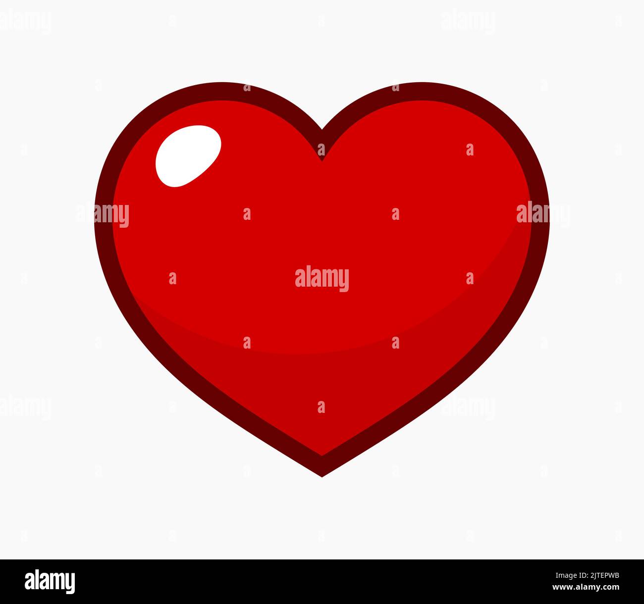 Heart icon in cartoon style. Vector illustration. Stock Vector