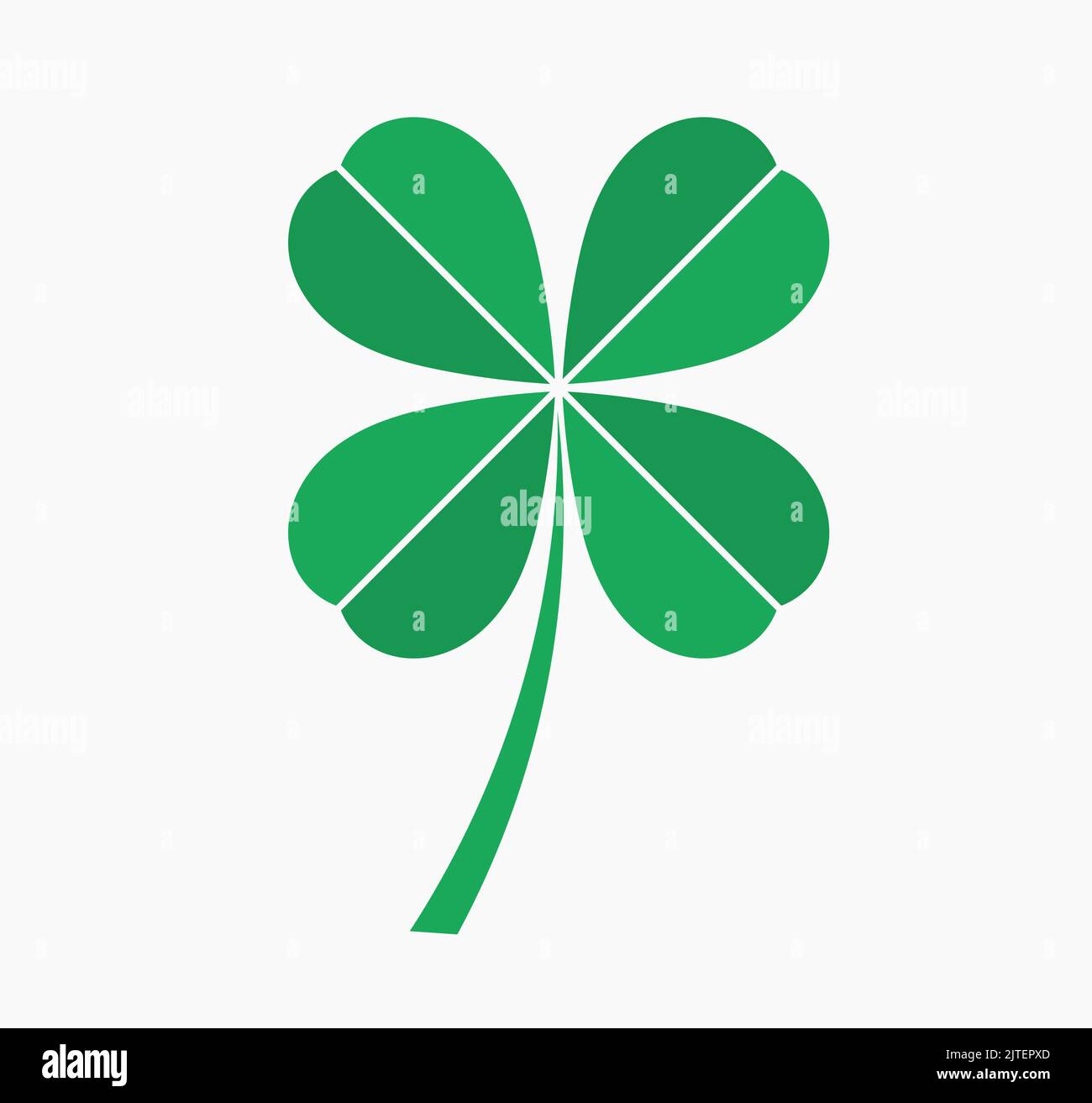 Four leaf clover plant icon. Vector illustration. Stock Vector