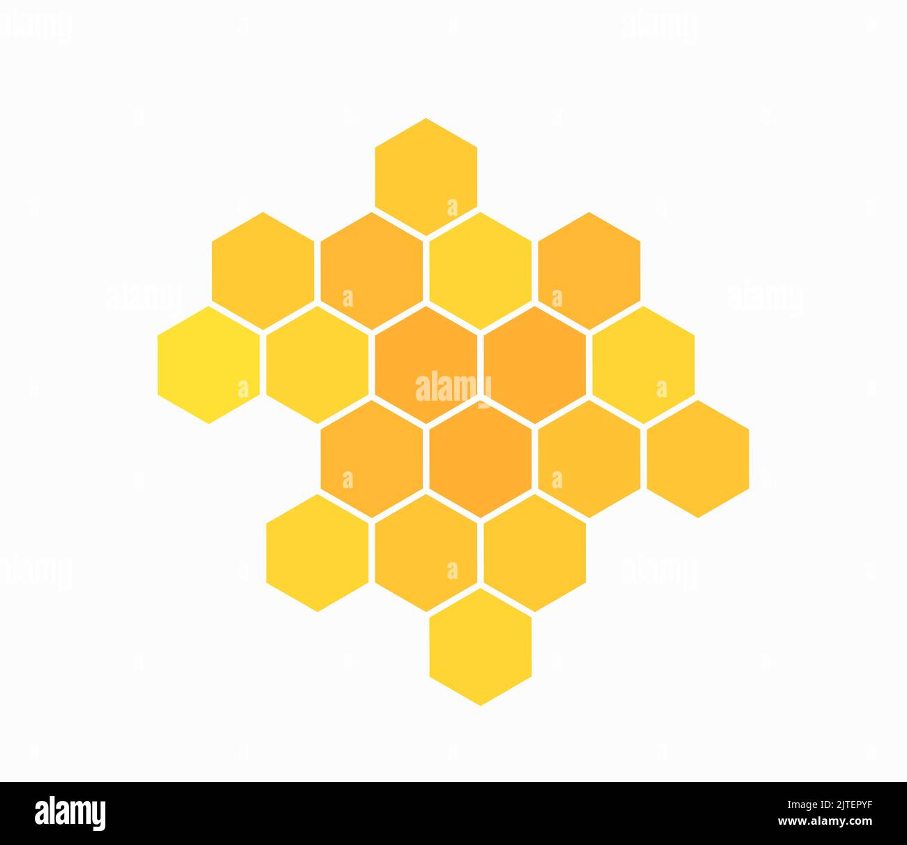 Honeycomb symbol isolated on white background. Vector illustration. Stock Vector