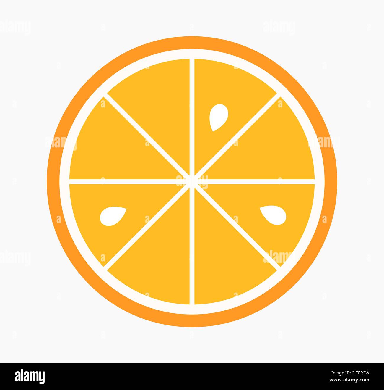 Orange fruit slice icon. Vector illustrartion. Stock Vector