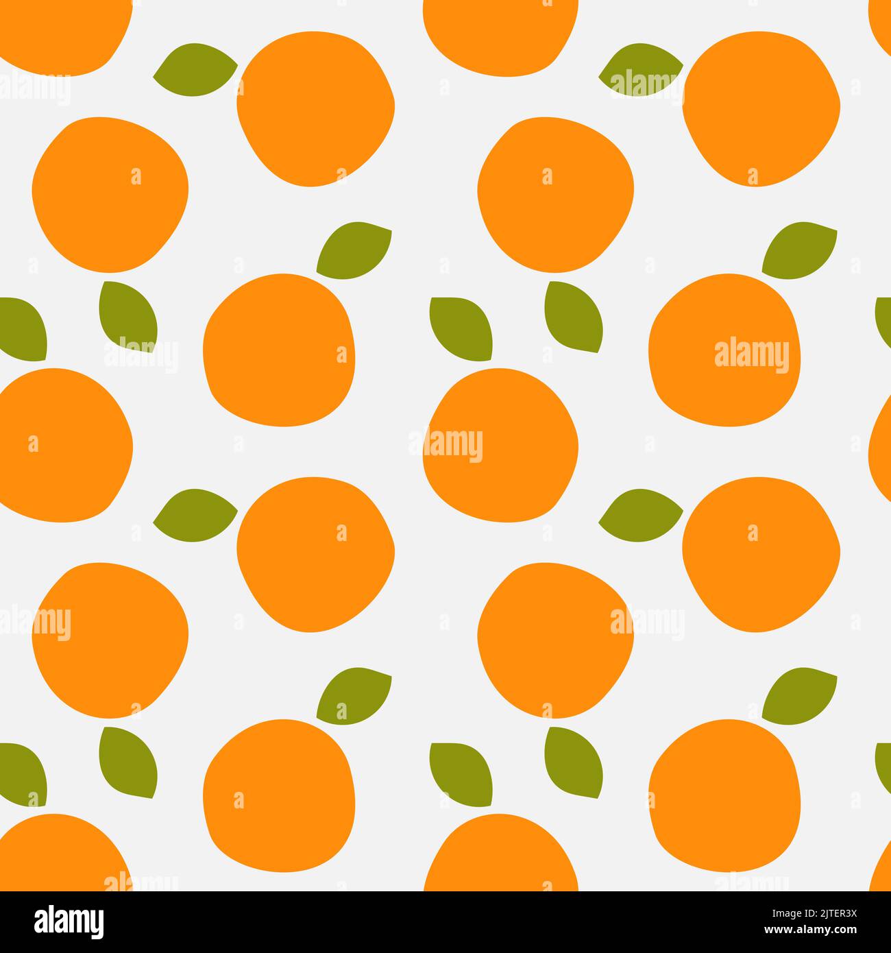 Oranges fruit seamless pattern. Vector illustration. Stock Vector