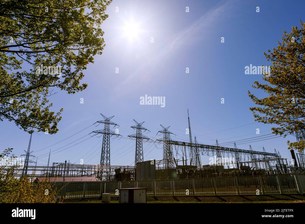 Substation at the gas turbine power plant, next to the