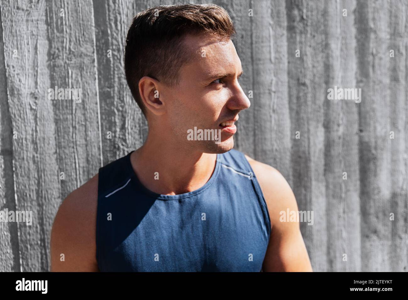 portrait of happy smiling young man outdoors Stock Photo - Alamy