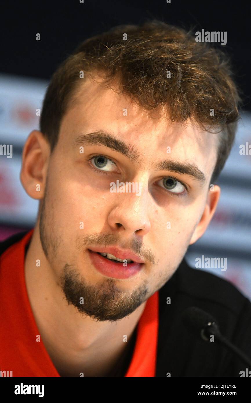 Cologne, Germany. 30th Aug, 2022. Franz Wagner Answers Journalists