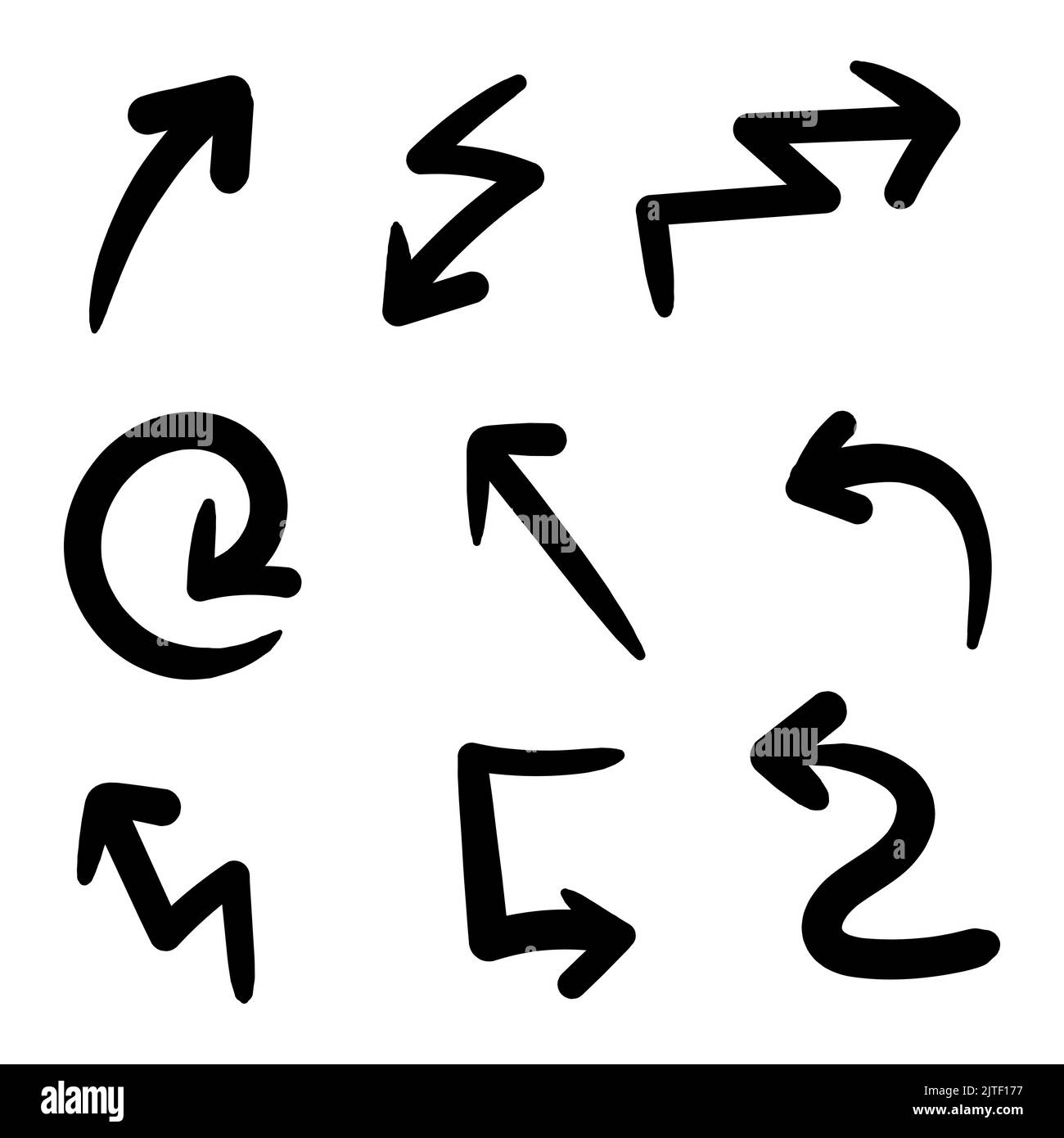 Hand drawn arrow vector icons set. sketch arrow design for business ...