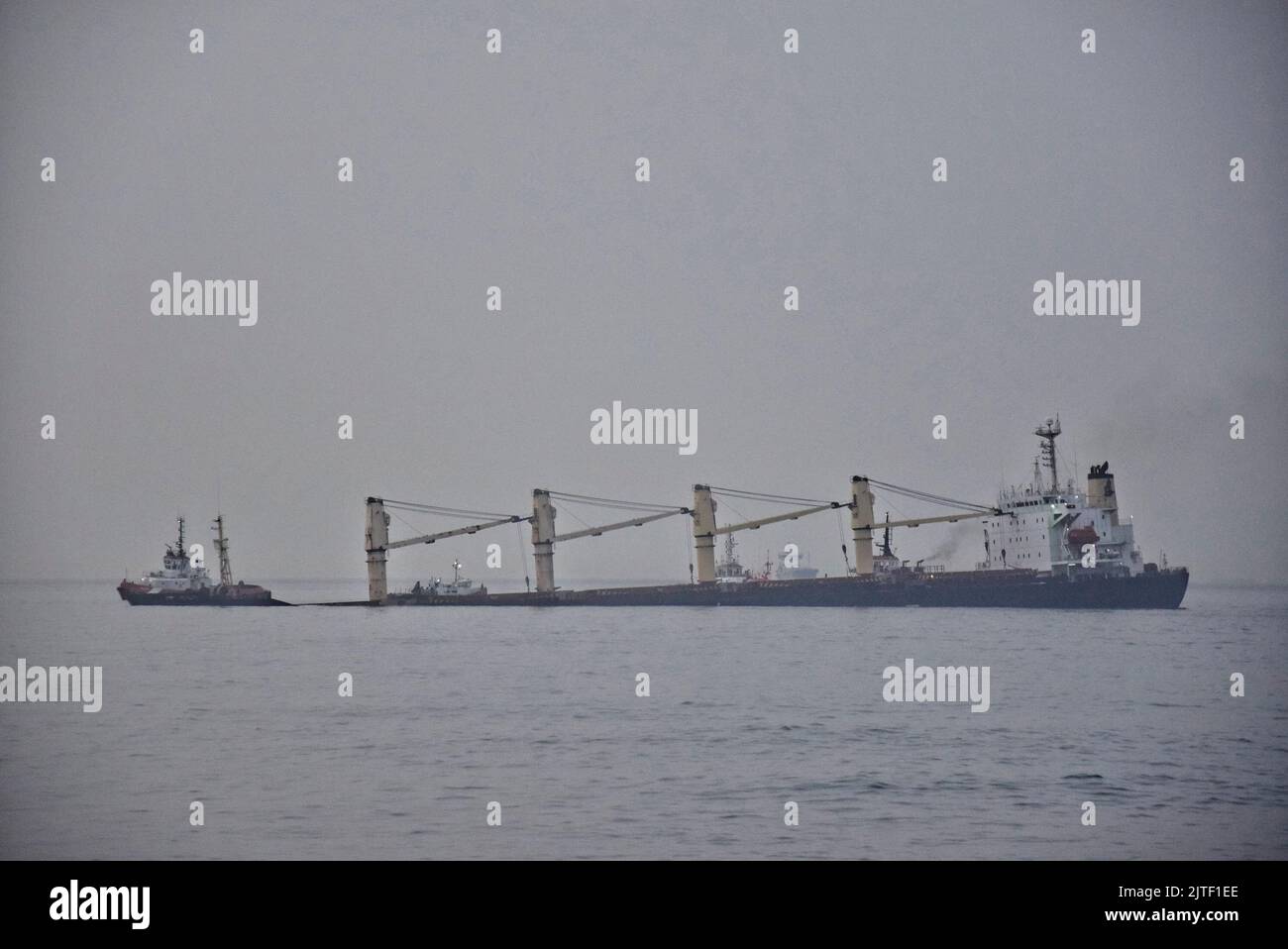 Bulk carrier sinking off eastside coastline, Gibraltar 30th August