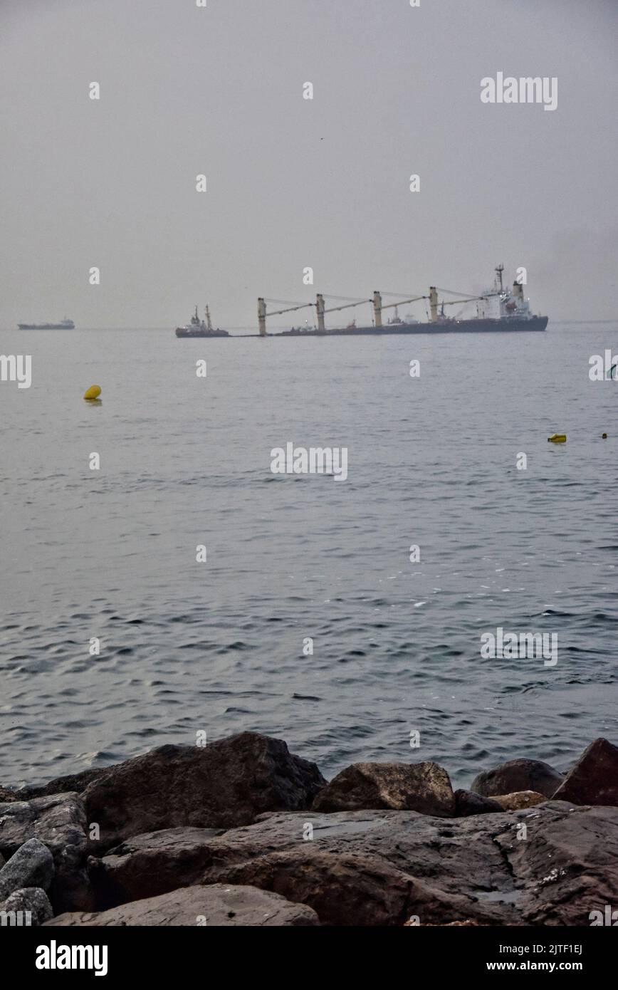 Bulk carrier sinking off eastside coastline, Gibraltar 30th August