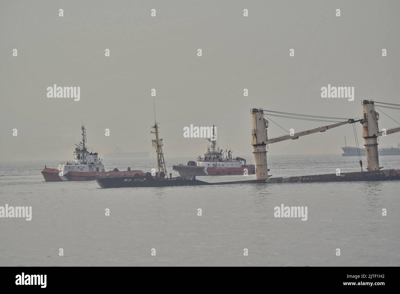 Bulk carrier sinking off eastside coastline, Gibraltar 30th August