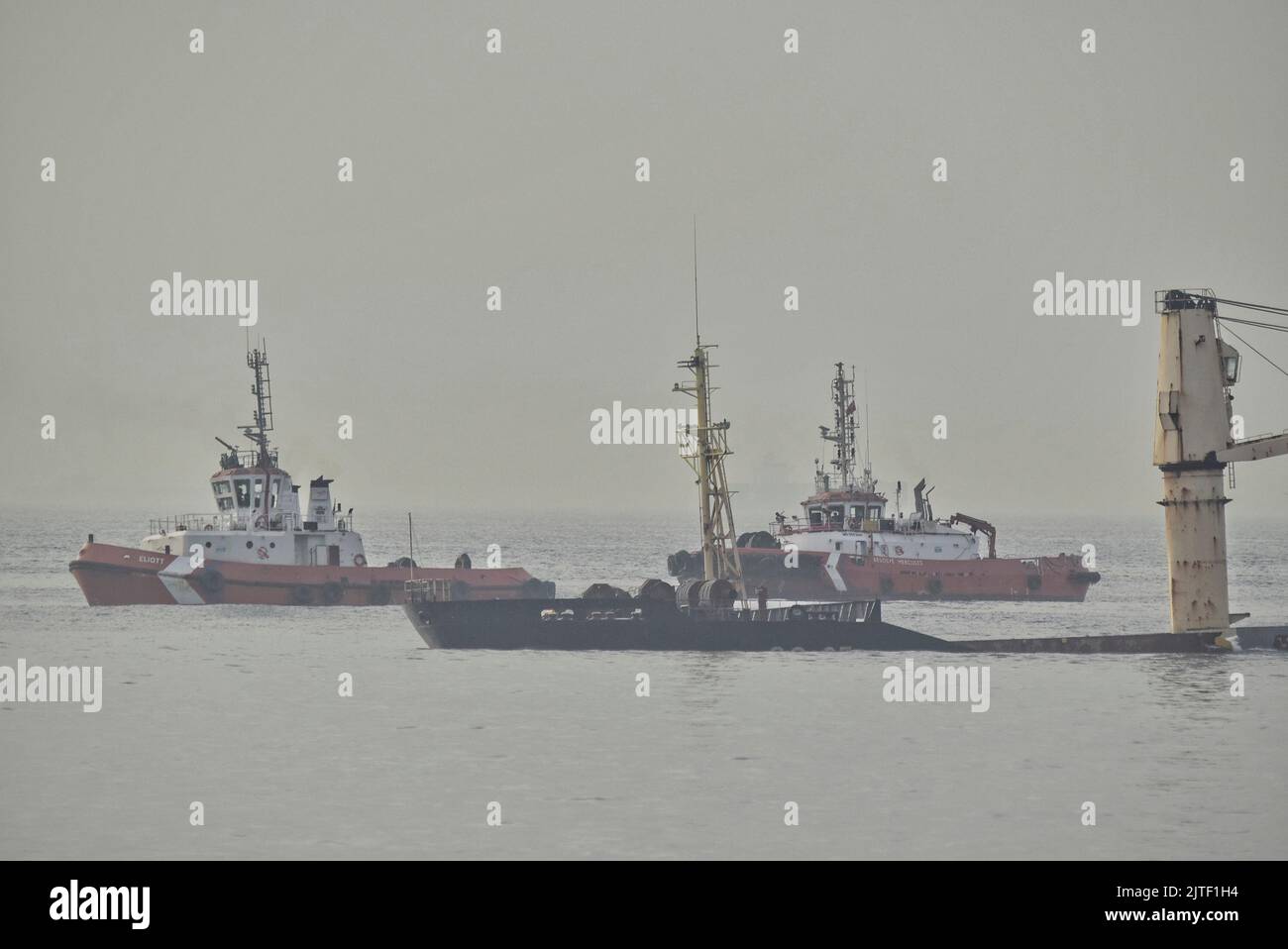 Bulk carrier sinking off eastside coastline, Gibraltar 30th August