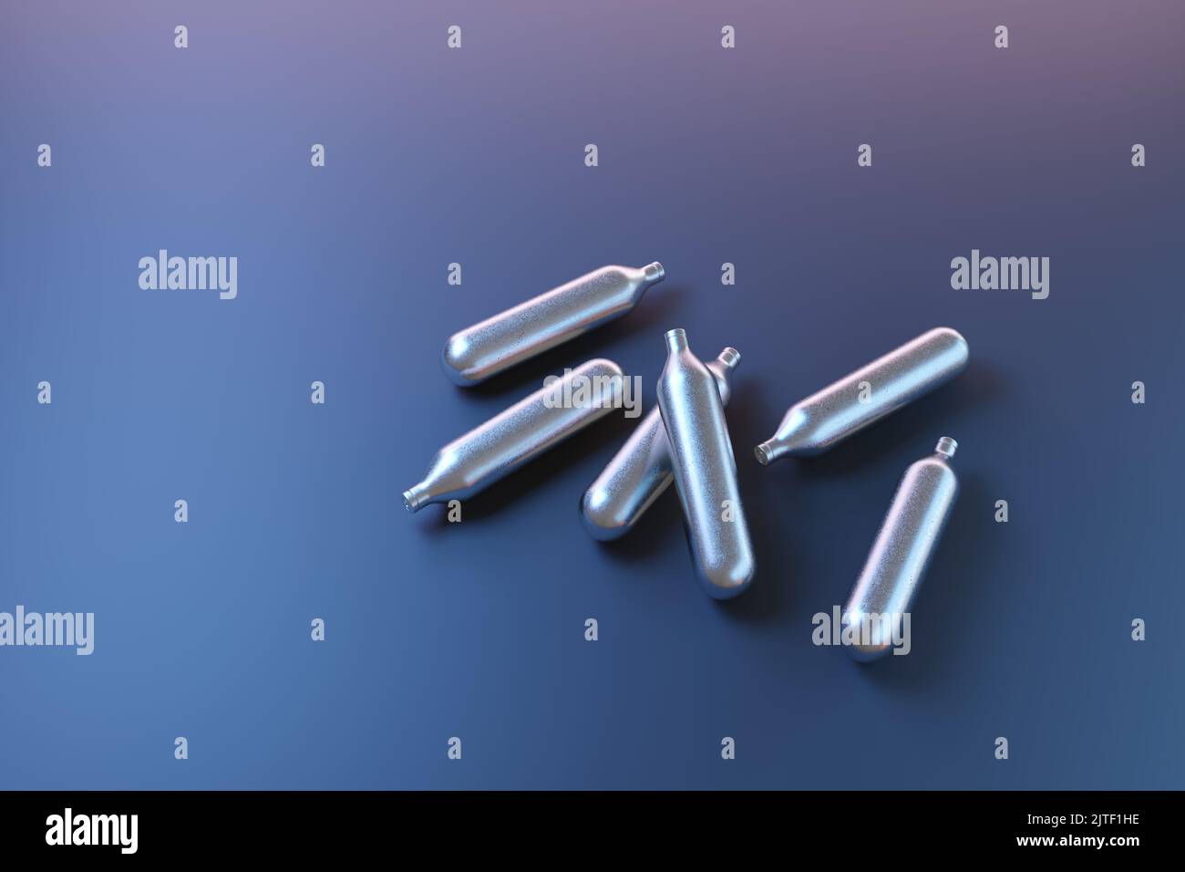 Remains of Hilarious gas (aka. laughing gas) nitrous oxide in metallic