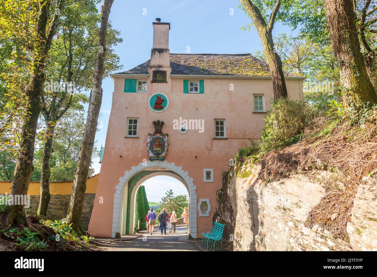 Detail Of The Main Entrance Into Popular Tourist Resort Of Portmeirion detail-of-the-main-entrance-into-popular-tourist-resort-of-portmeirion