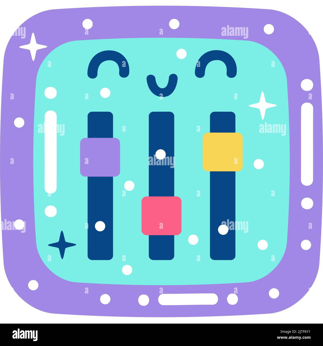 Glitzy essentials stickers set Vector illustration Stock Vector