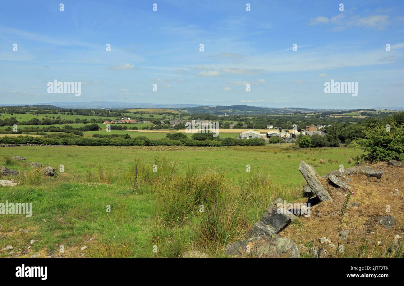 The Ribble Valley from the near Withnell Moor Brinscall Lancashire England Stock Photo