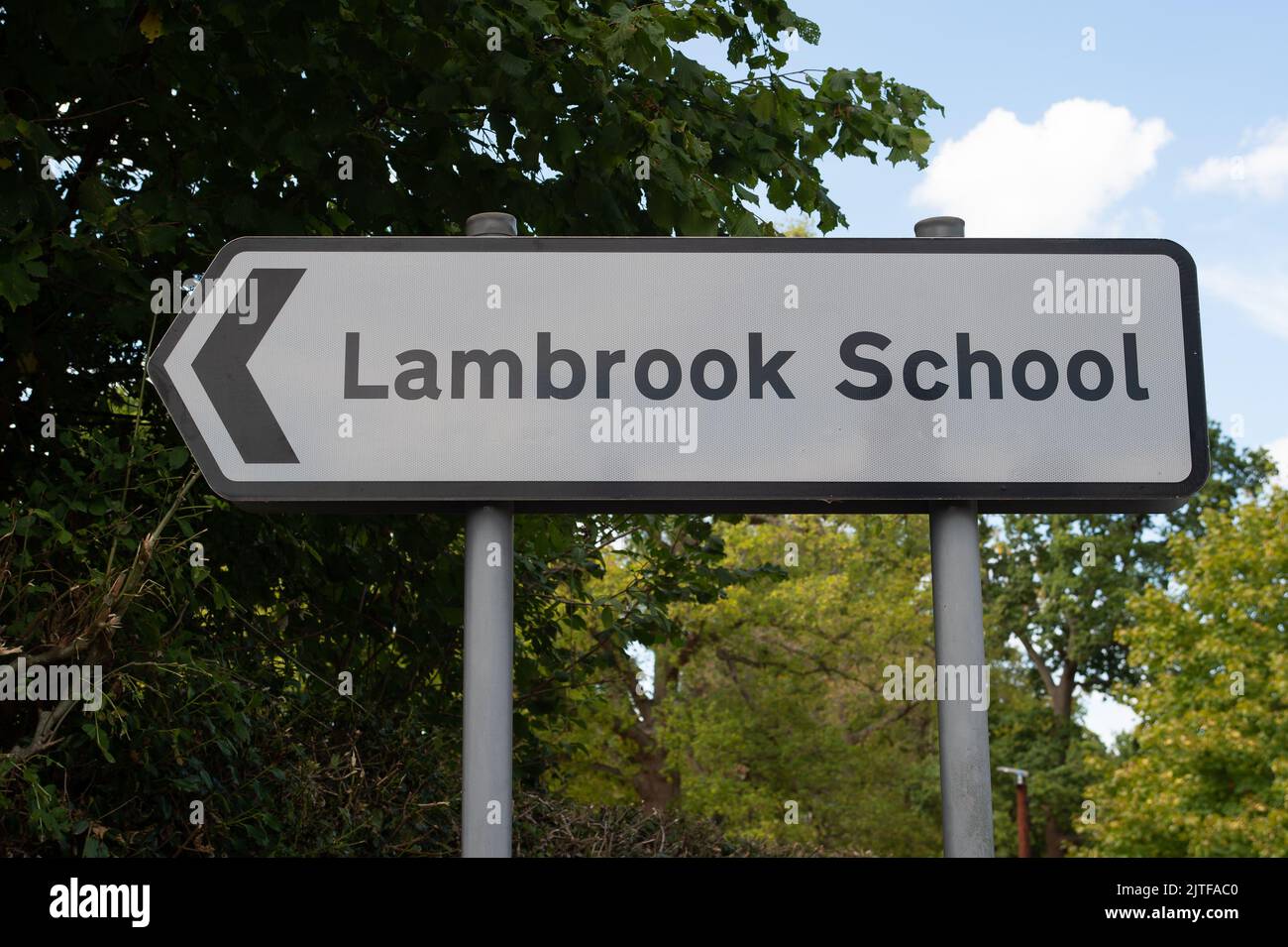 Winkfield Row, Bracknell, Berkshire, UK. 30th August, 2022. Lambrook School situated in the