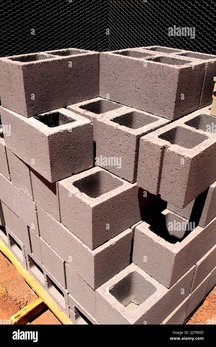 Concrete blocks for construction Stock Photo Alamy