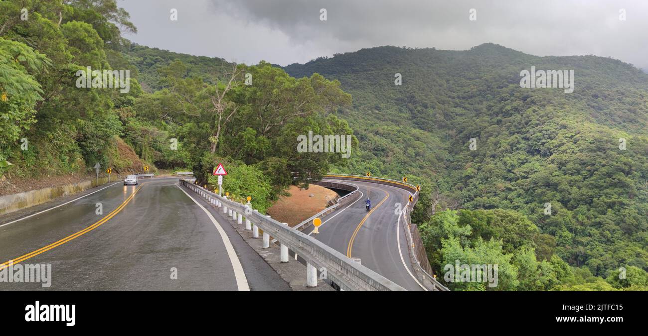 Beiyi Highway, Taipei Yilan - Aug 29, 2022 : The Most beautiful Forest Highway, Beiyi Highway, Taiwan Stock Photo