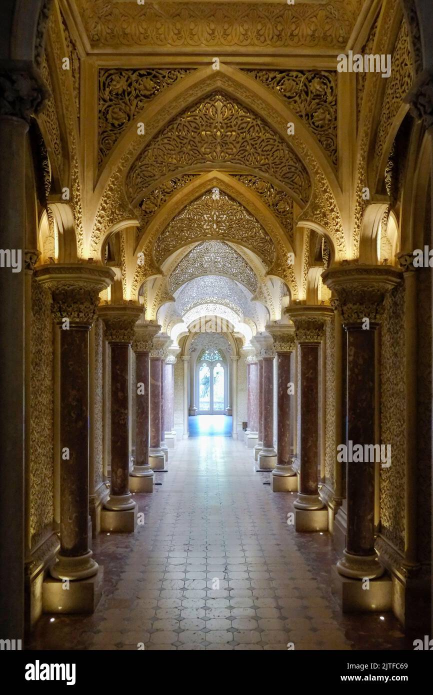 Sintra, Portugal. Europe  Monseratte Palace interior Stock Photo