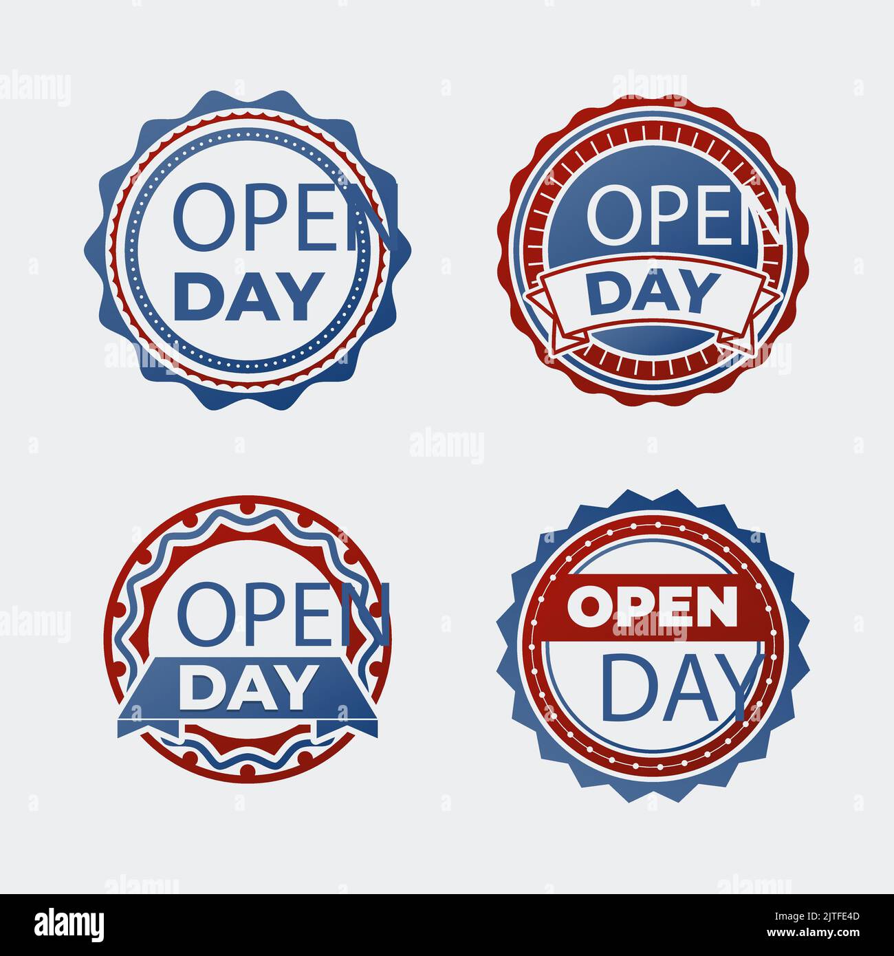 Gradient open day badges Vector illustration Stock Vector Image & Art Alamy