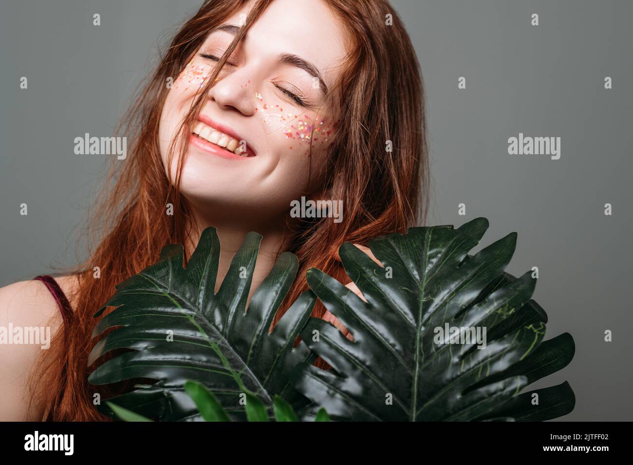 Redhead woman freckles hi-res stock photography and images - Alamy