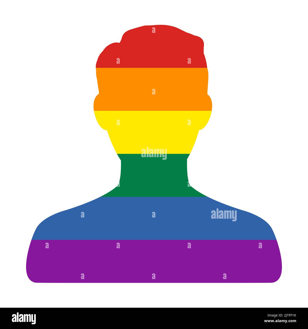 LGBT avatar icon. Pride flag human symbol. vector illustration Stock Vector