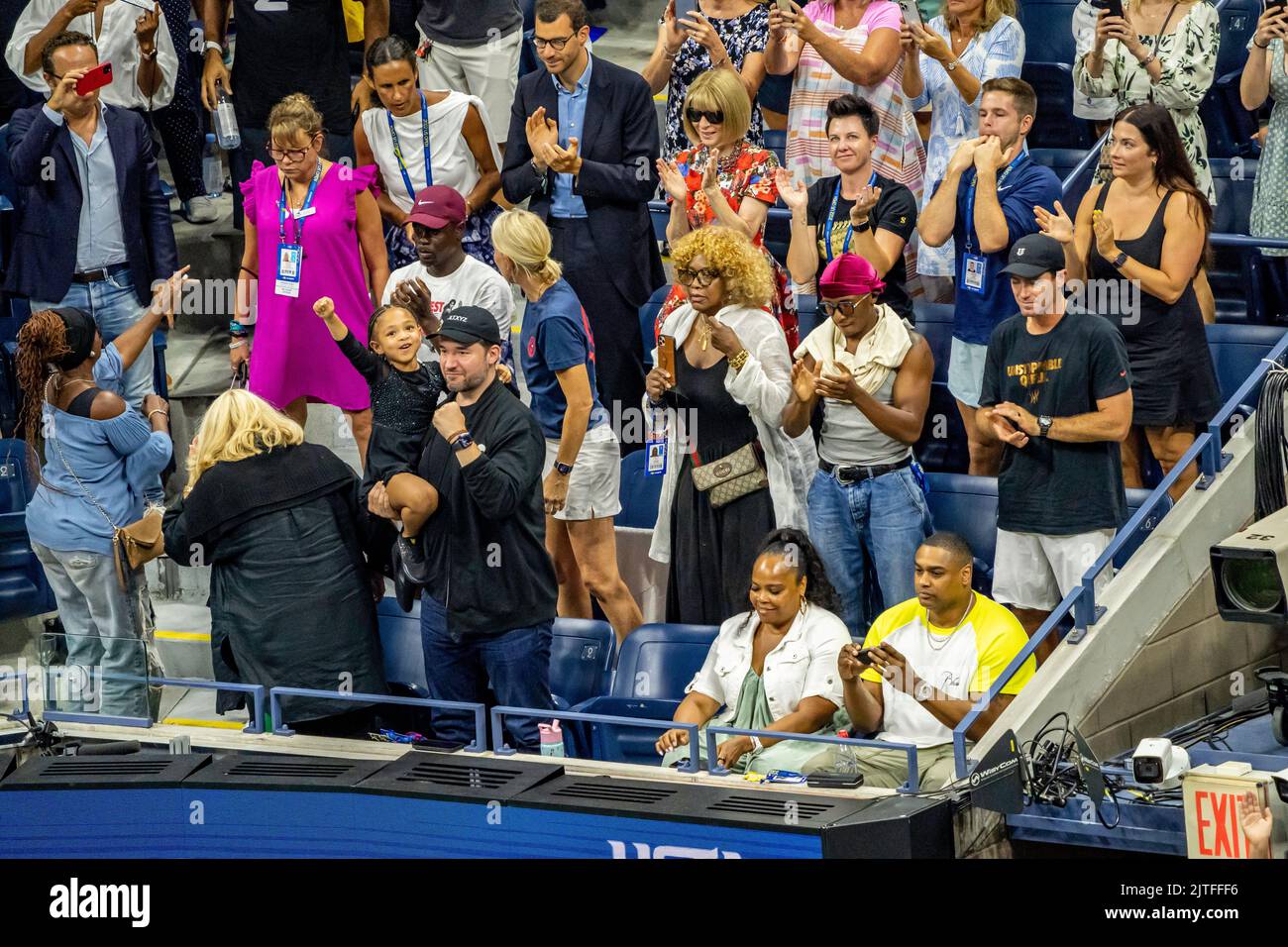 Serena Willaims' family and friends box while she was competing in the