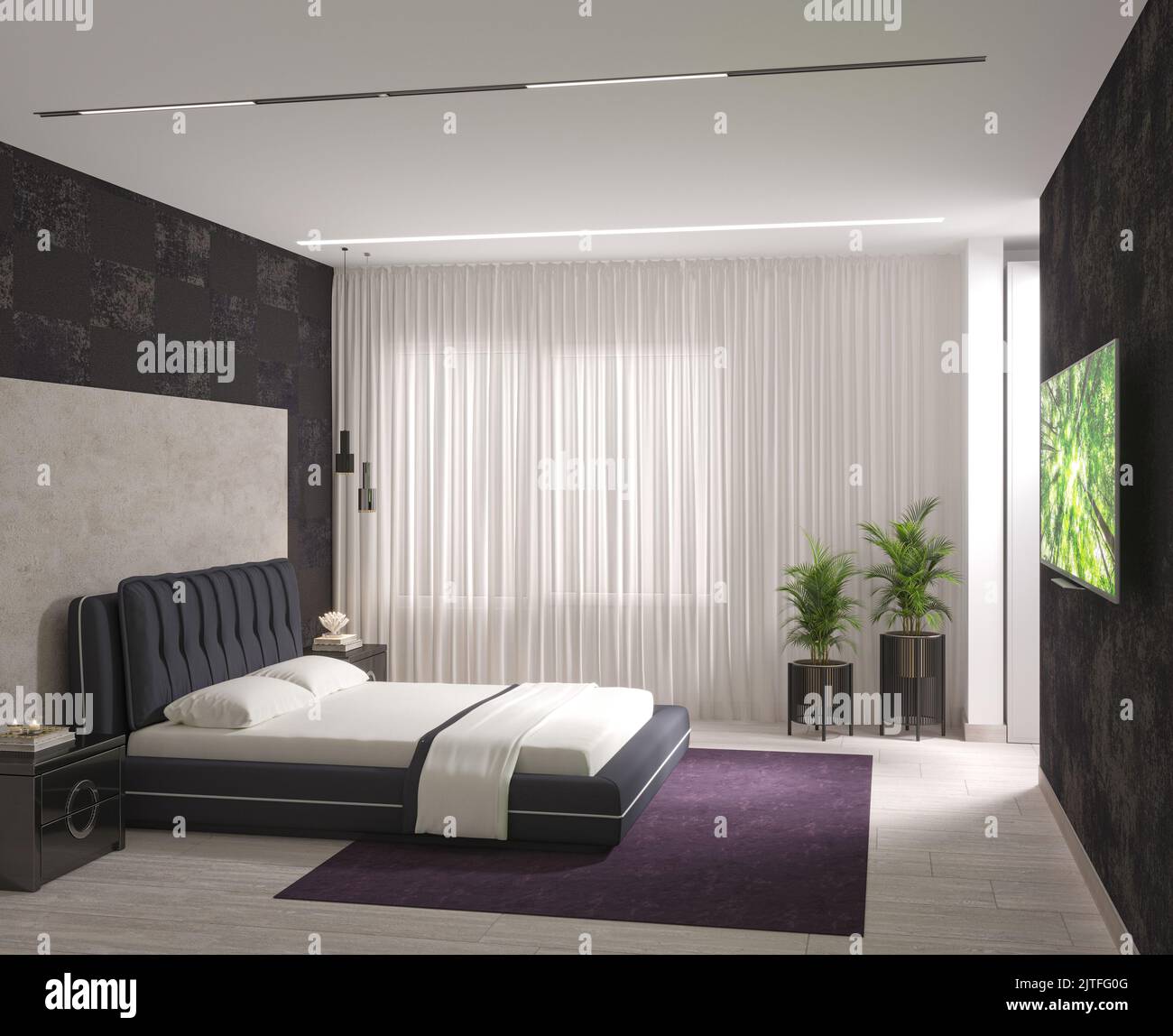 Black and white wall decor for bedroom hi-res stock photography and images  - Alamy, image size:1300x1148