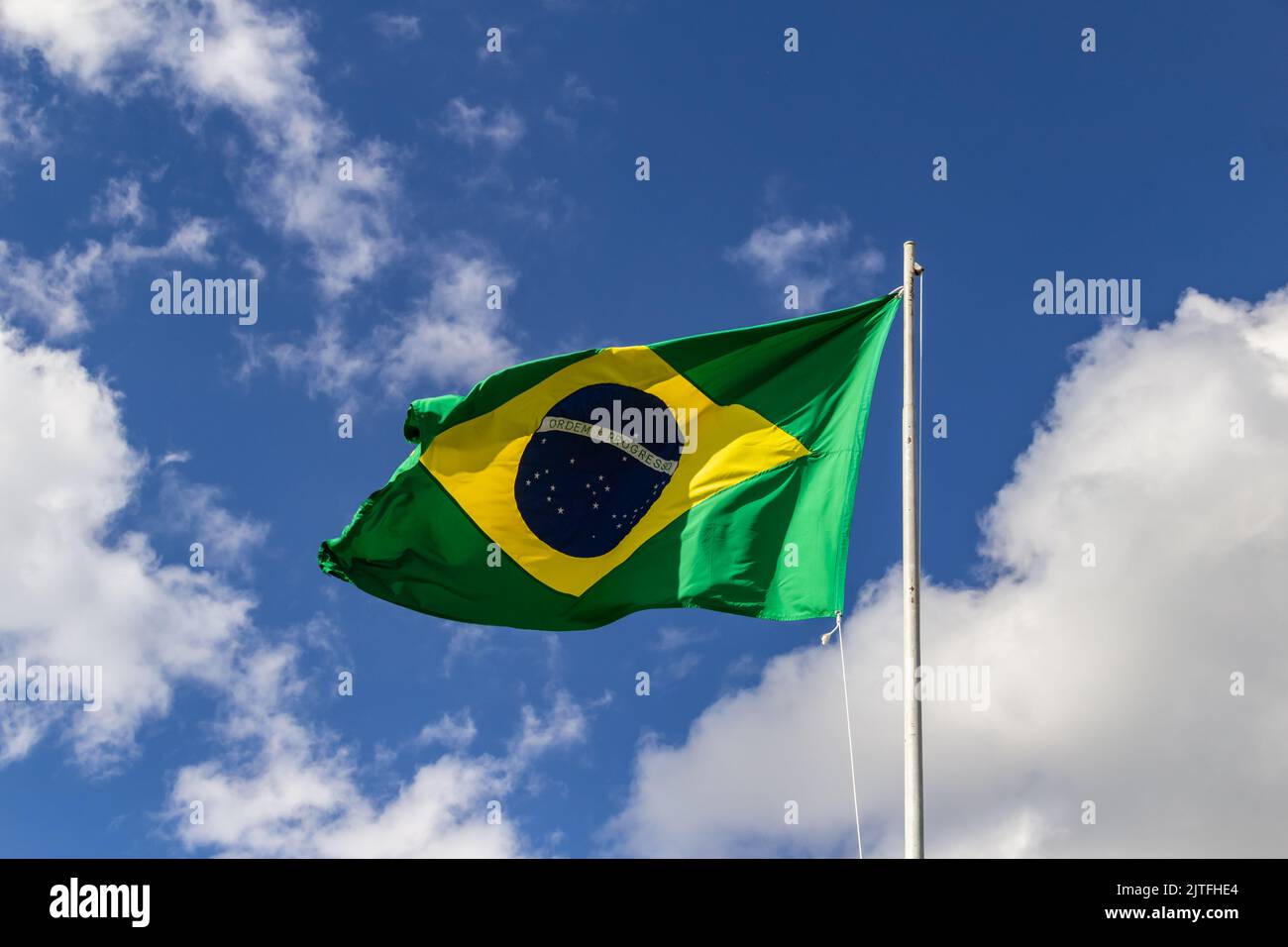 Brasília, Federal District, Brazil – December 25, 2022: The flag of ...
