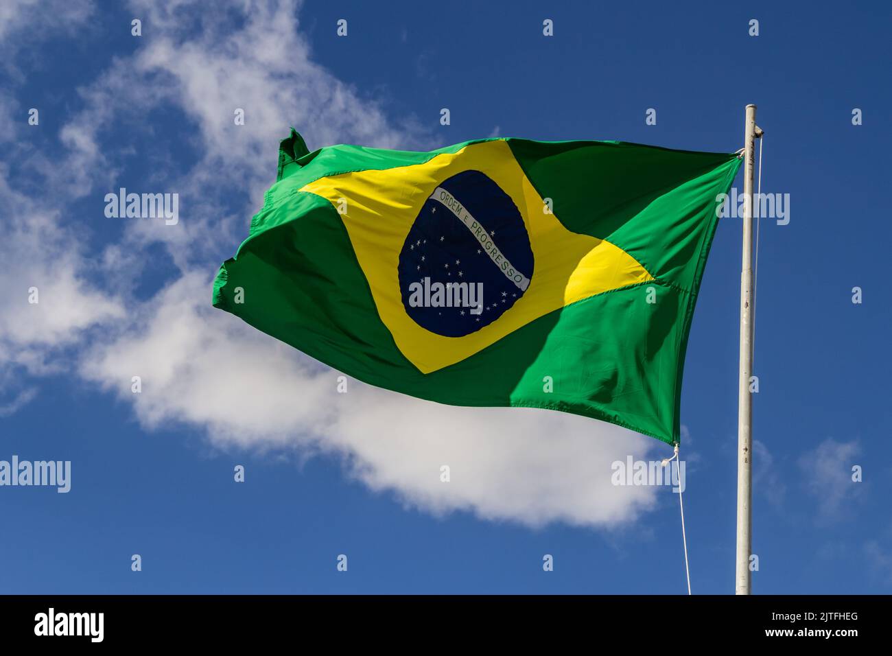 Brasília, Federal District, Brazil – December 25, 2022: The flag of ...