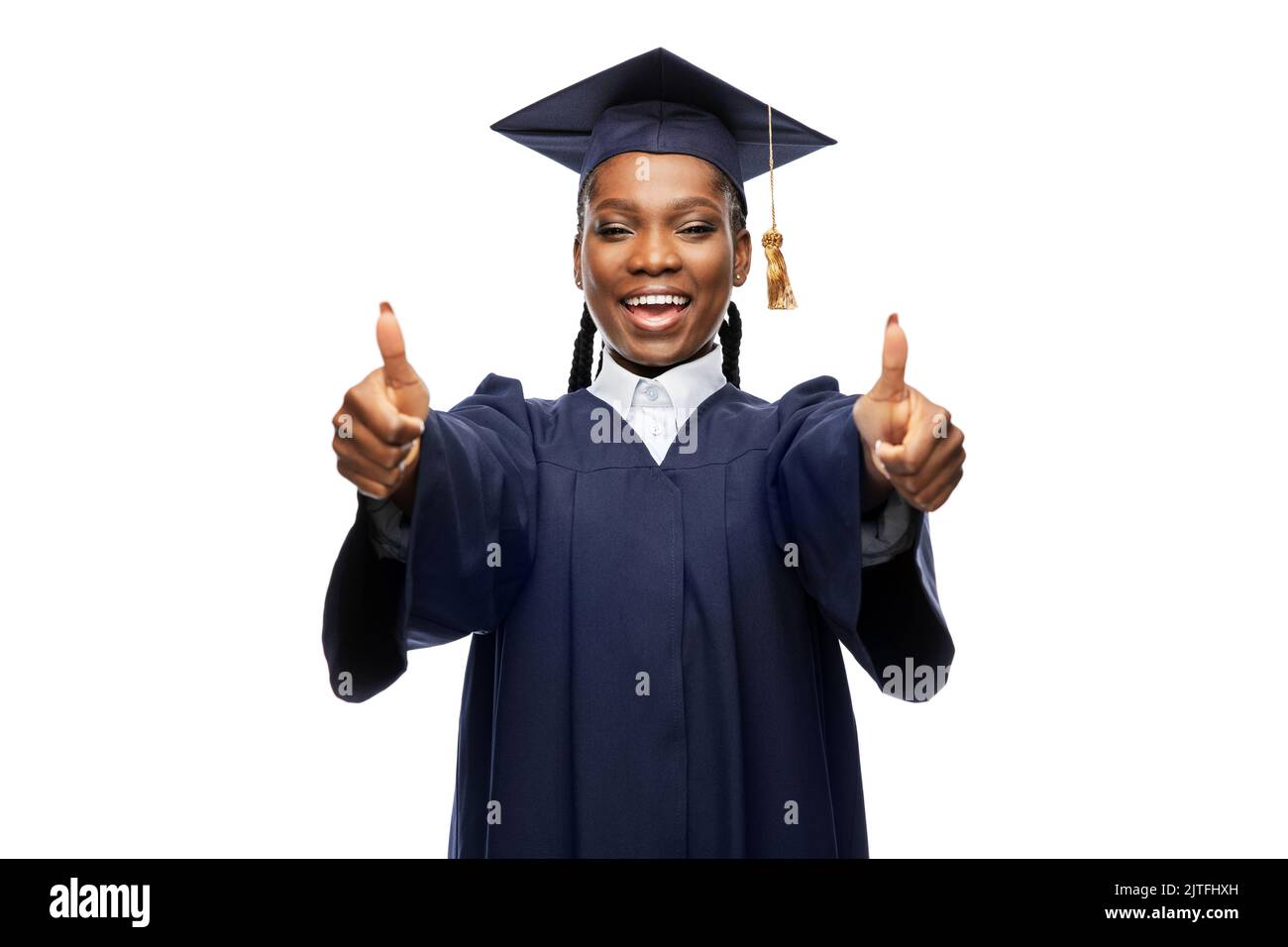 happy female graduate student in mortarboard Stock Photo - Alamy
