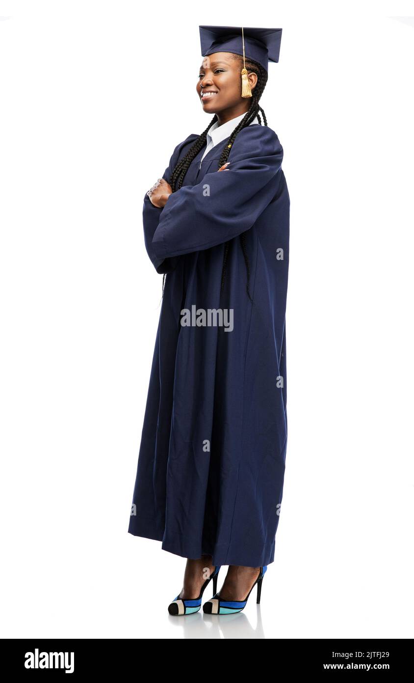 happy female graduate student in mortarboard Stock Photo - Alamy