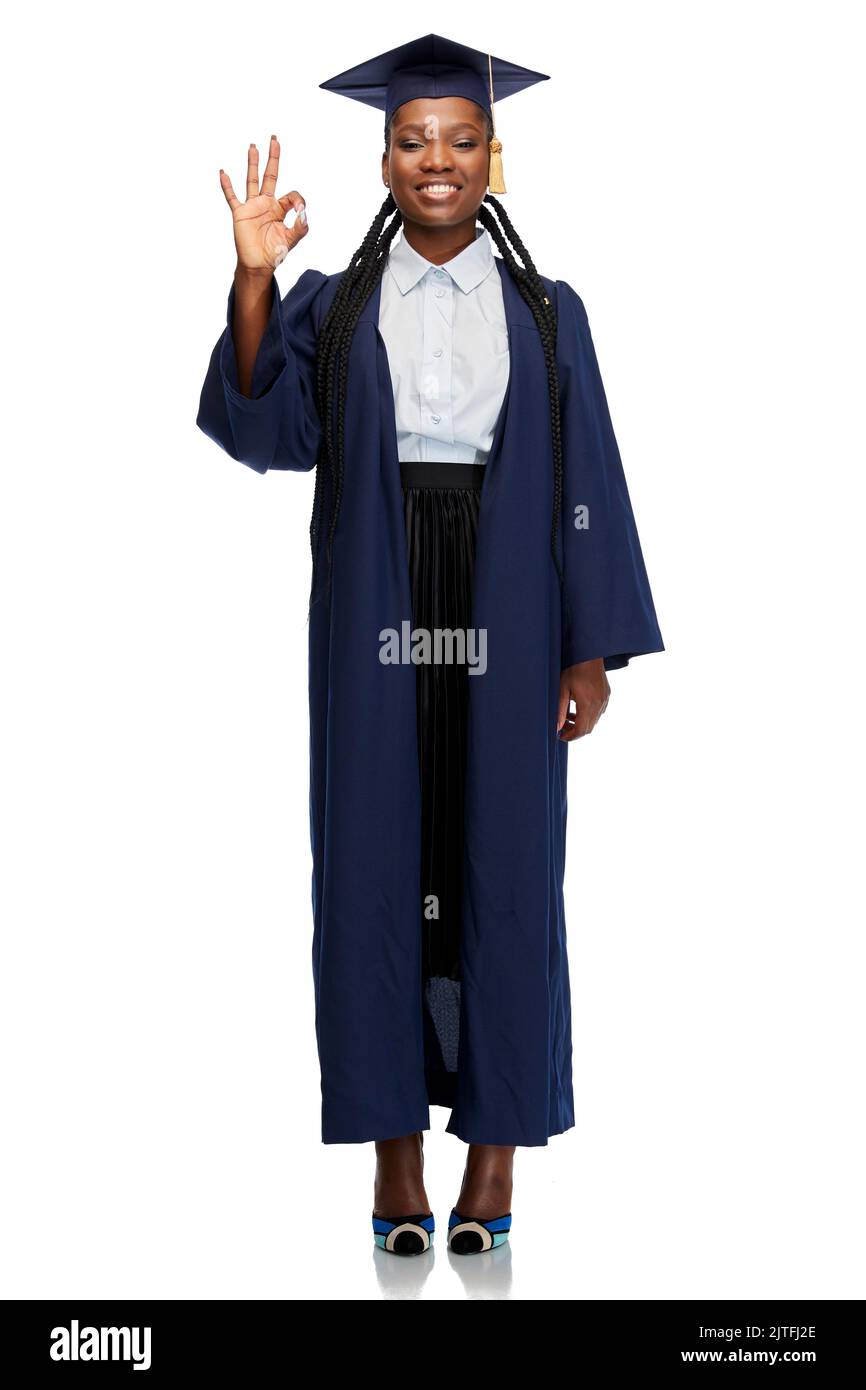 happy female graduate student in mortarboard Stock Photo - Alamy
