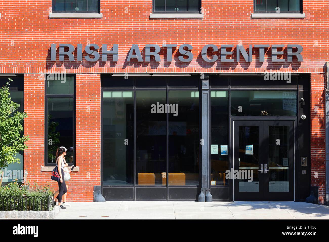 Irish Arts Center, 726 11th Ave, New York, NYC storefront photo of a cultural center and performing arts space in Manhattan's Hells Kitchen Stock Photo