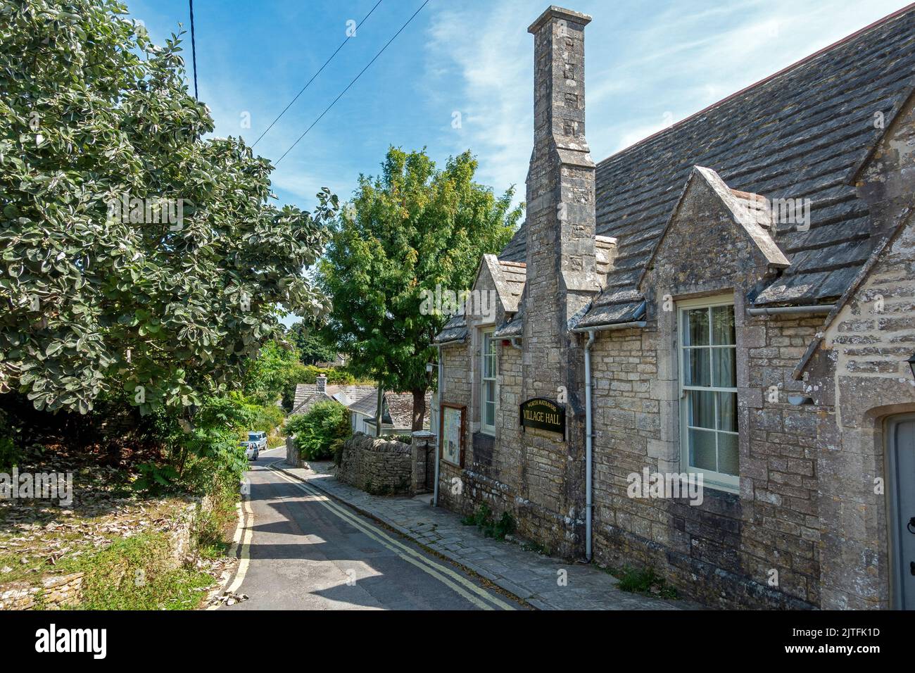 The exterior of the village hall in Worth Matravers near Swanage, Dorset, England Stock Photo