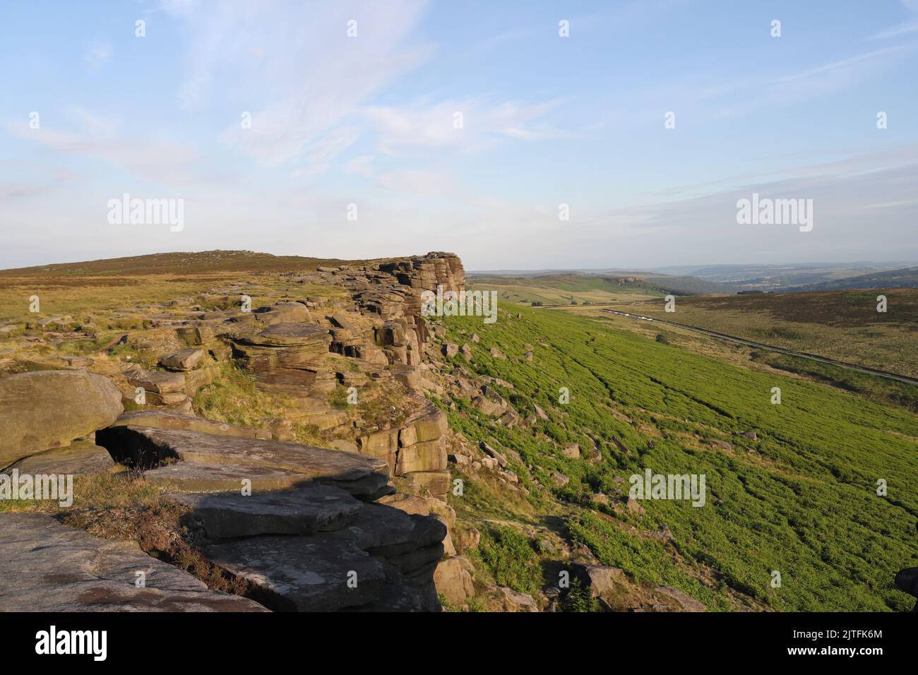 Stanage Edge Rocks Rocks on Stanage Edge in the Peak District National park, Derbyshire ...